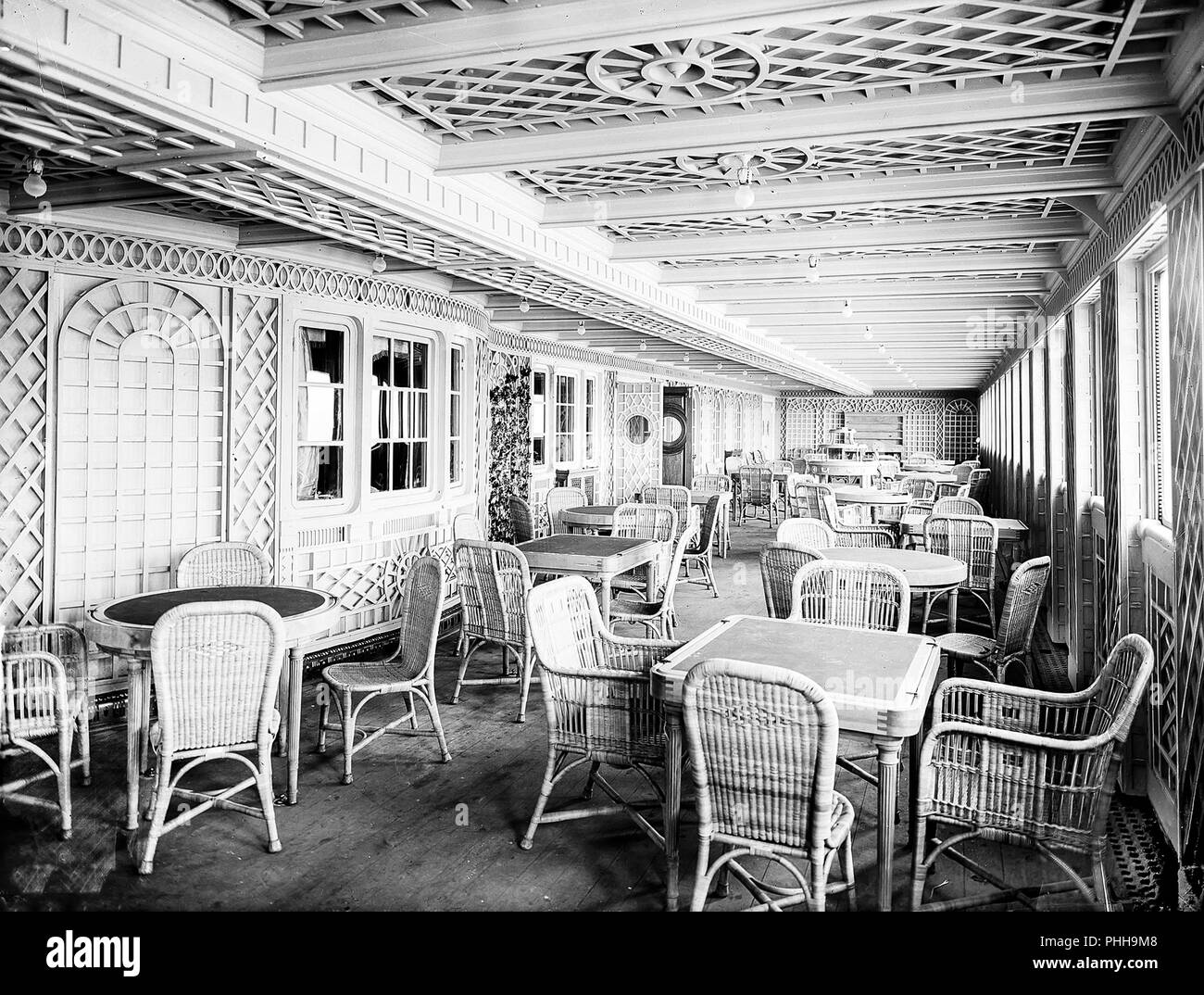 Die Pariser Kaffee Zimmer von Titanic. Stockfoto