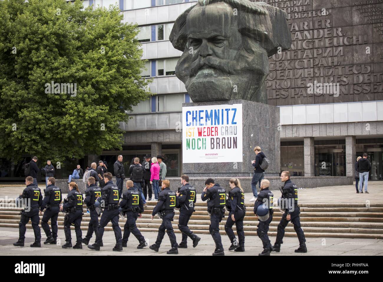 September 1, 2018 - Chemnitz, Sachsen, Deutschland - Gedenkstätte und Trauer der Daniel, der in der vergangenen Woche erstochen wurde (Bild: © Jannis Grosse/ZUMA Draht) Stockfoto