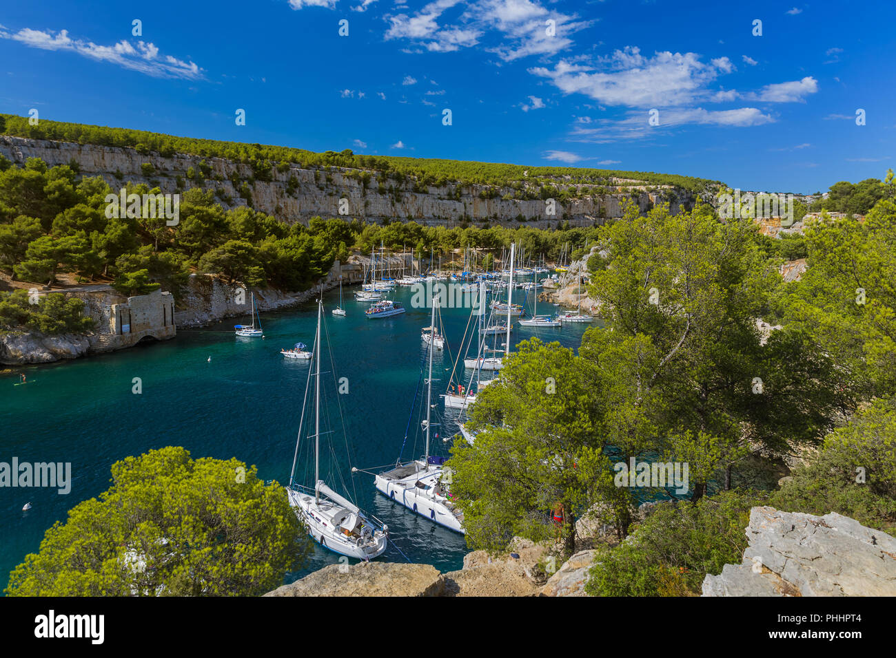 Calanque de Port Miou-Fjord in der Nähe von Cassis Frankreich Stockfoto