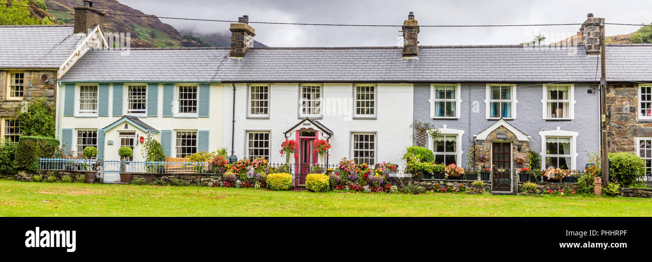 Alte cottages Snowdonia NP, Wales, Großbritannien Stockfoto