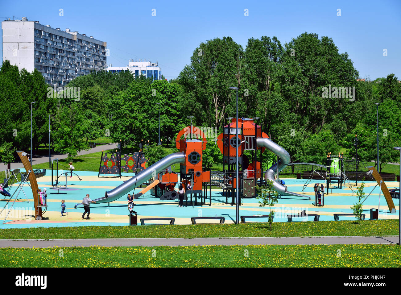 Moskau, Russland - 22. Mai. 2018. Park Sadovniki im südlichen Landkreis Stockfoto