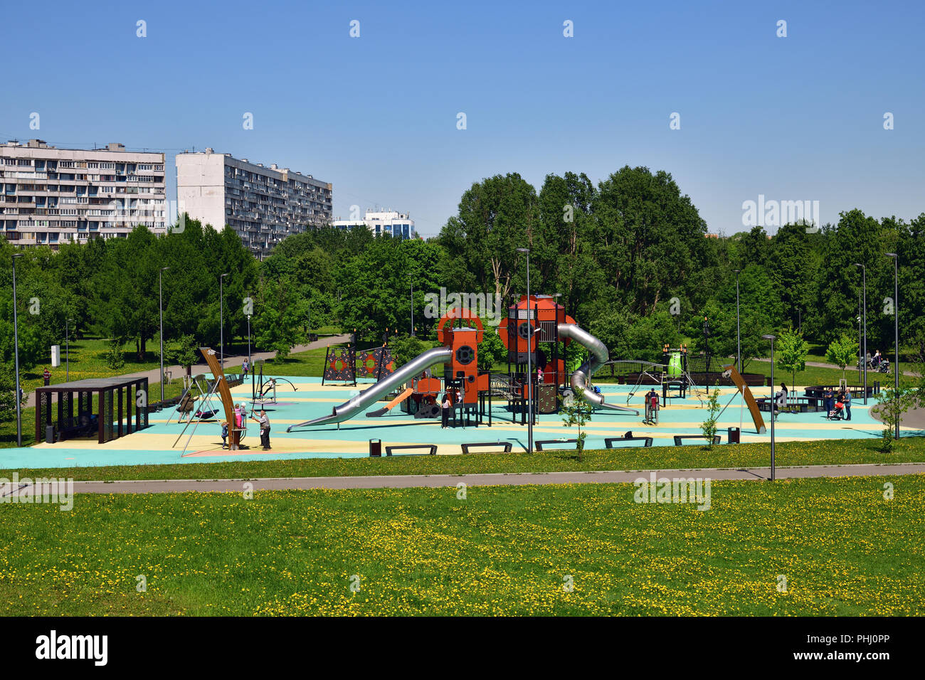 Moskau, Russland - 22. Mai. 2018. Park Sadovniki im südlichen Landkreis Stockfoto