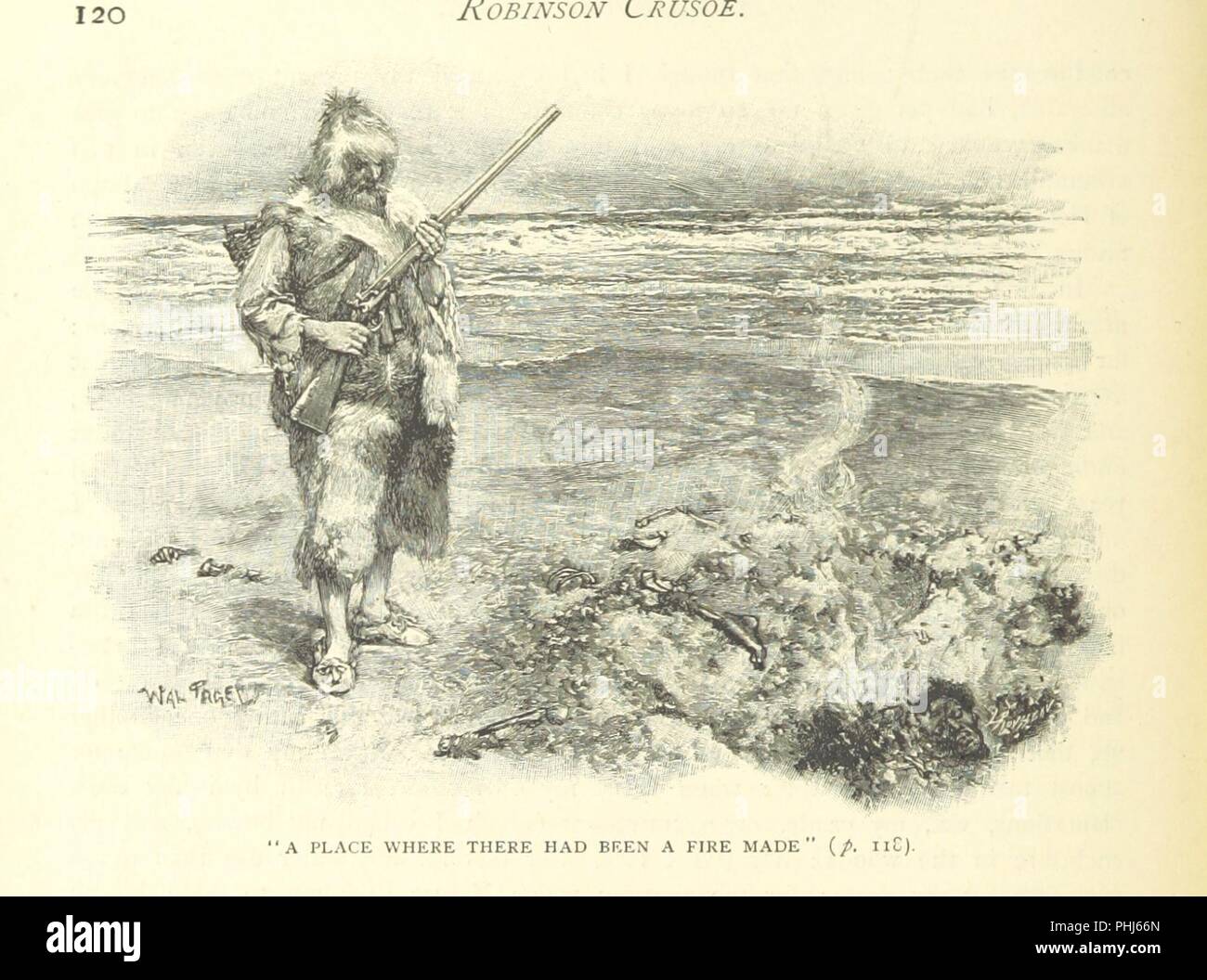 Bild von Seite 142 "Das Leben und die seltsamen überraschenden Abenteuer des Robinson Crusoe... Mit hundert und Zwanzig Illustrationen von Walter Paget'. Stockfoto