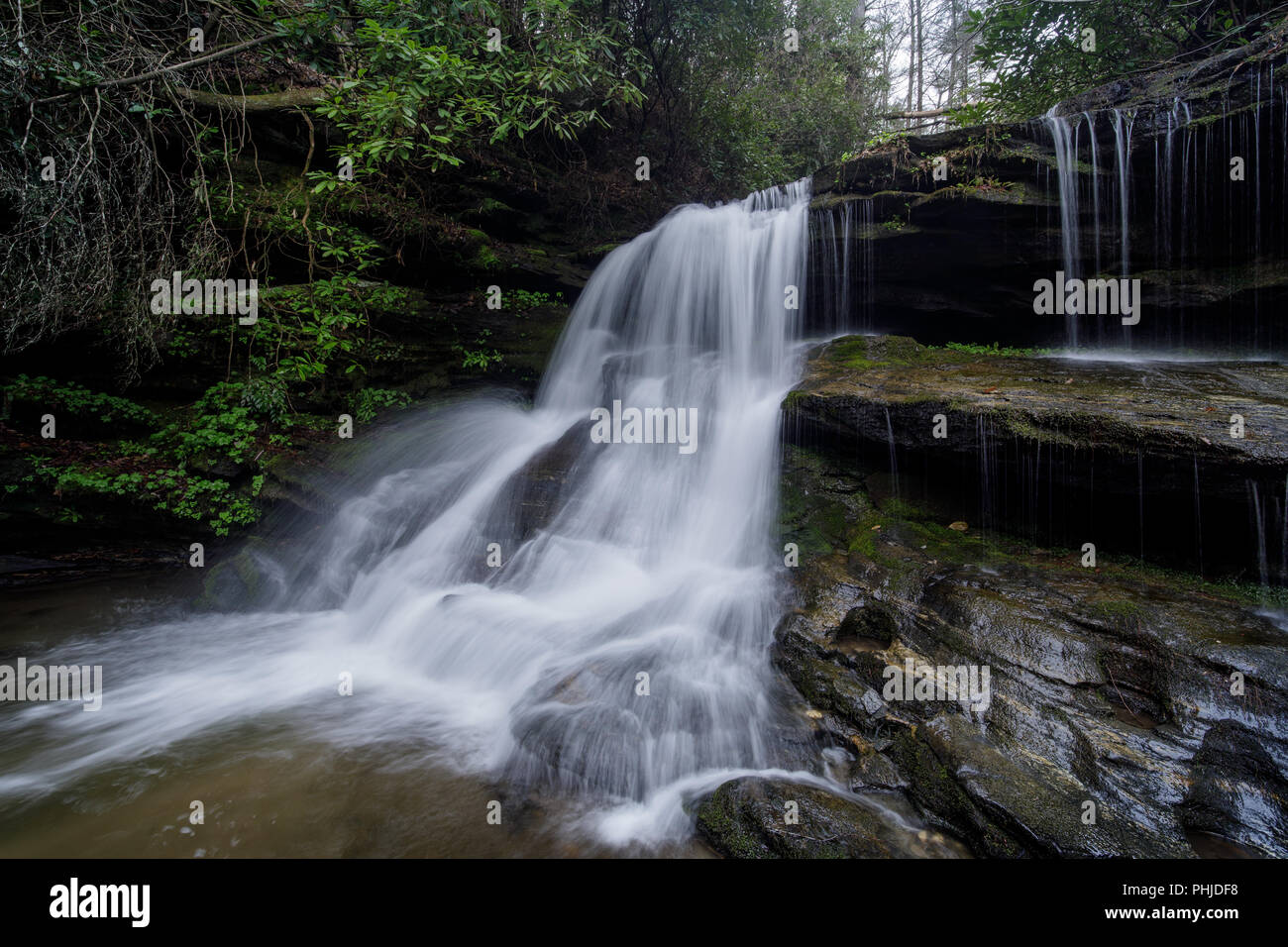 Martin Creek Falls in Clayton, Georgia. Stockfoto