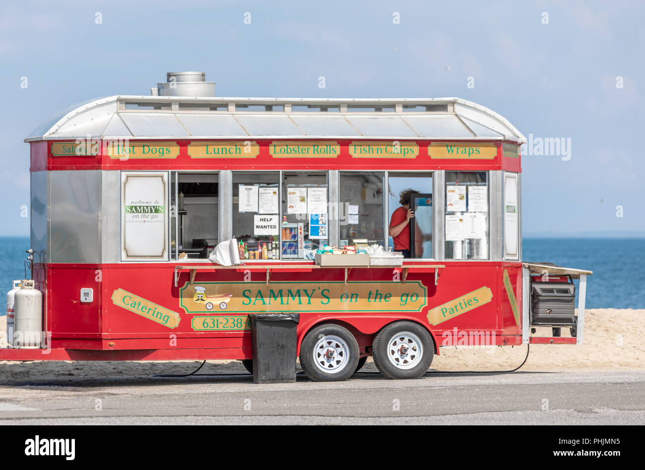 Essen Lkw in Montauk NY Stockfoto