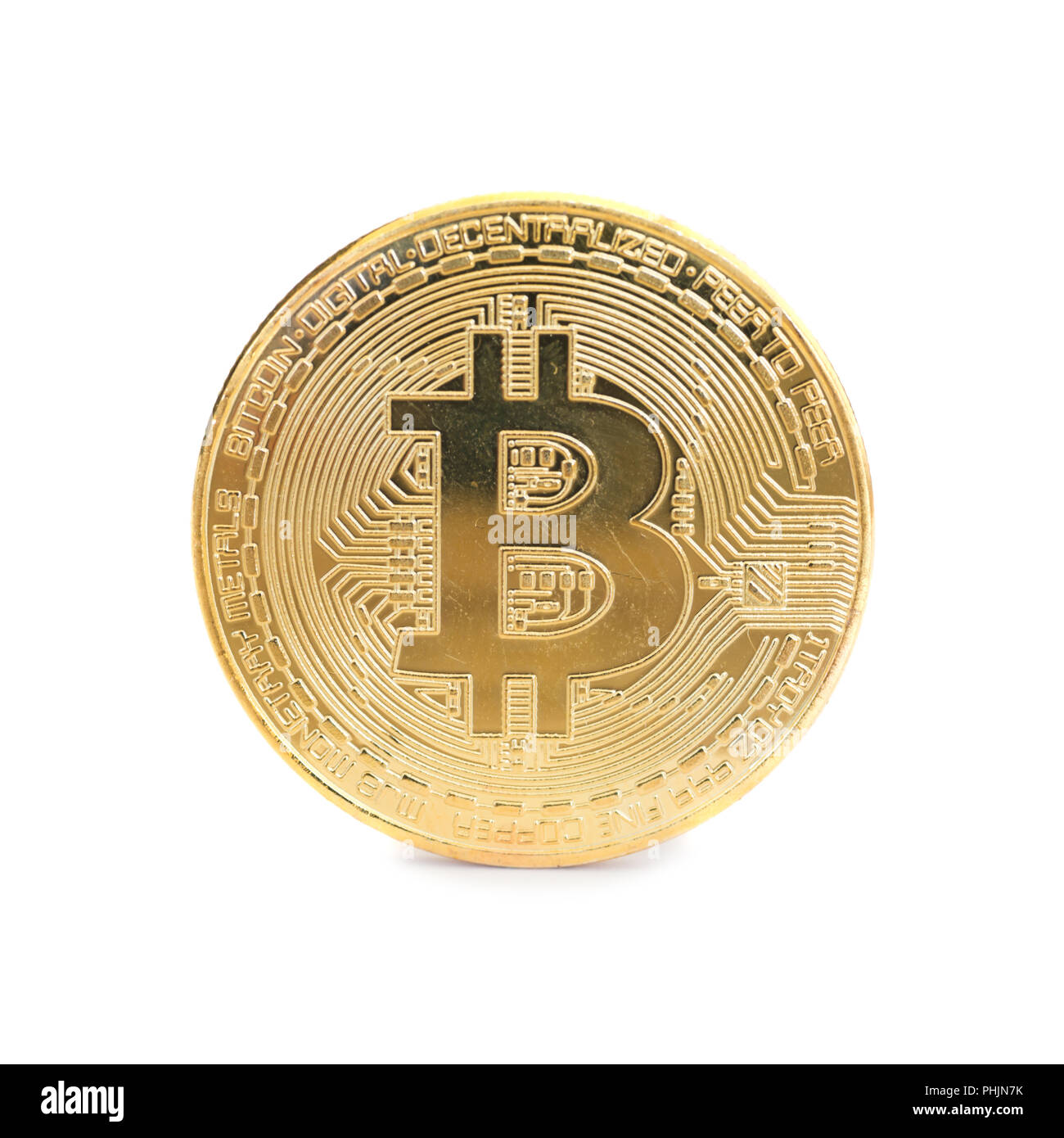 Golden bitcoin Stockfoto