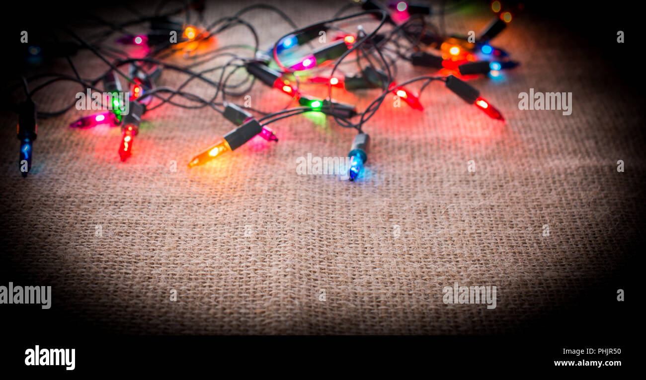 Weihnachten und Party Beleuchtung eines bestimmten Typs Stockfoto