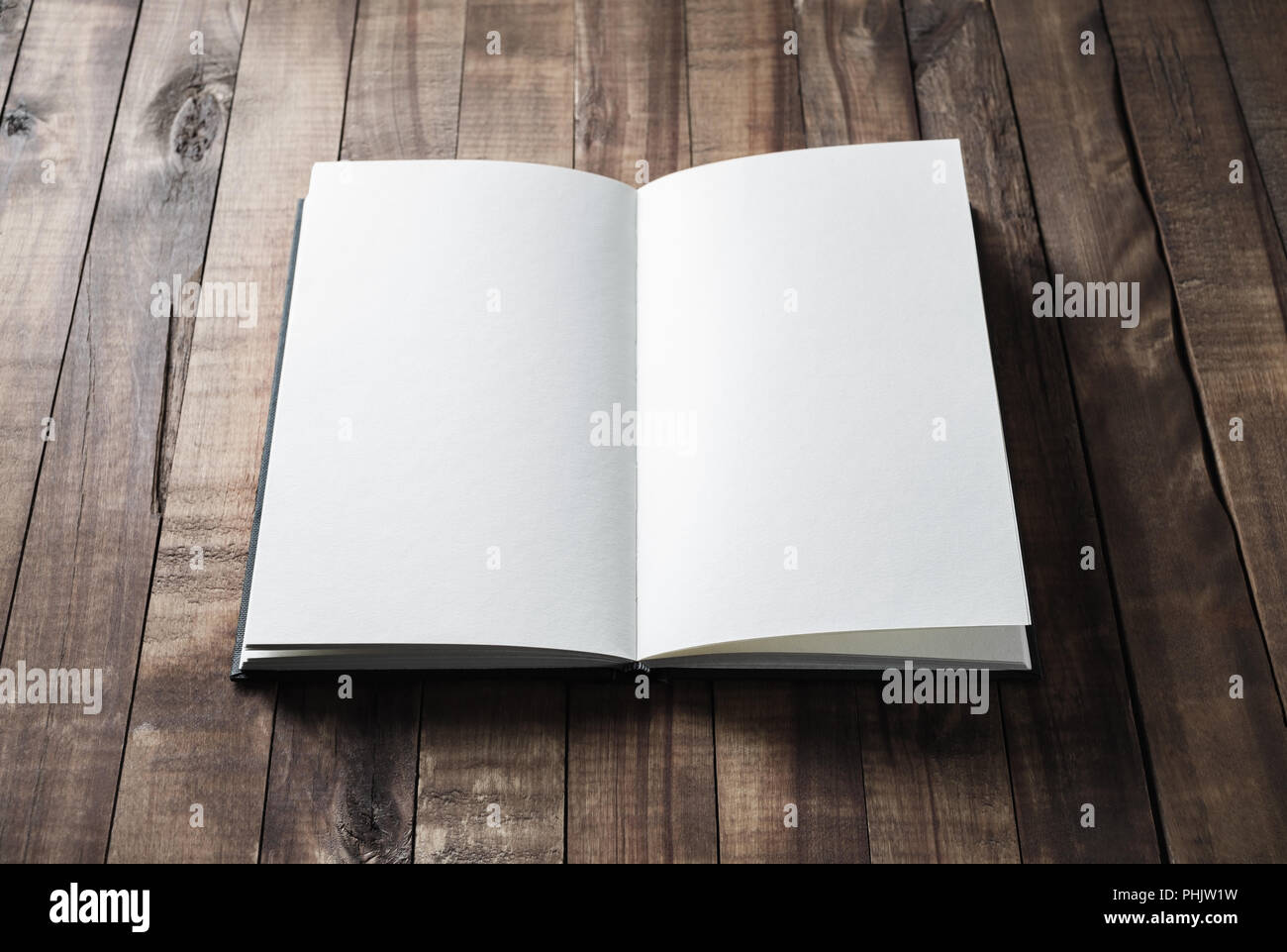 Buch mit leeren Seiten Stockfoto