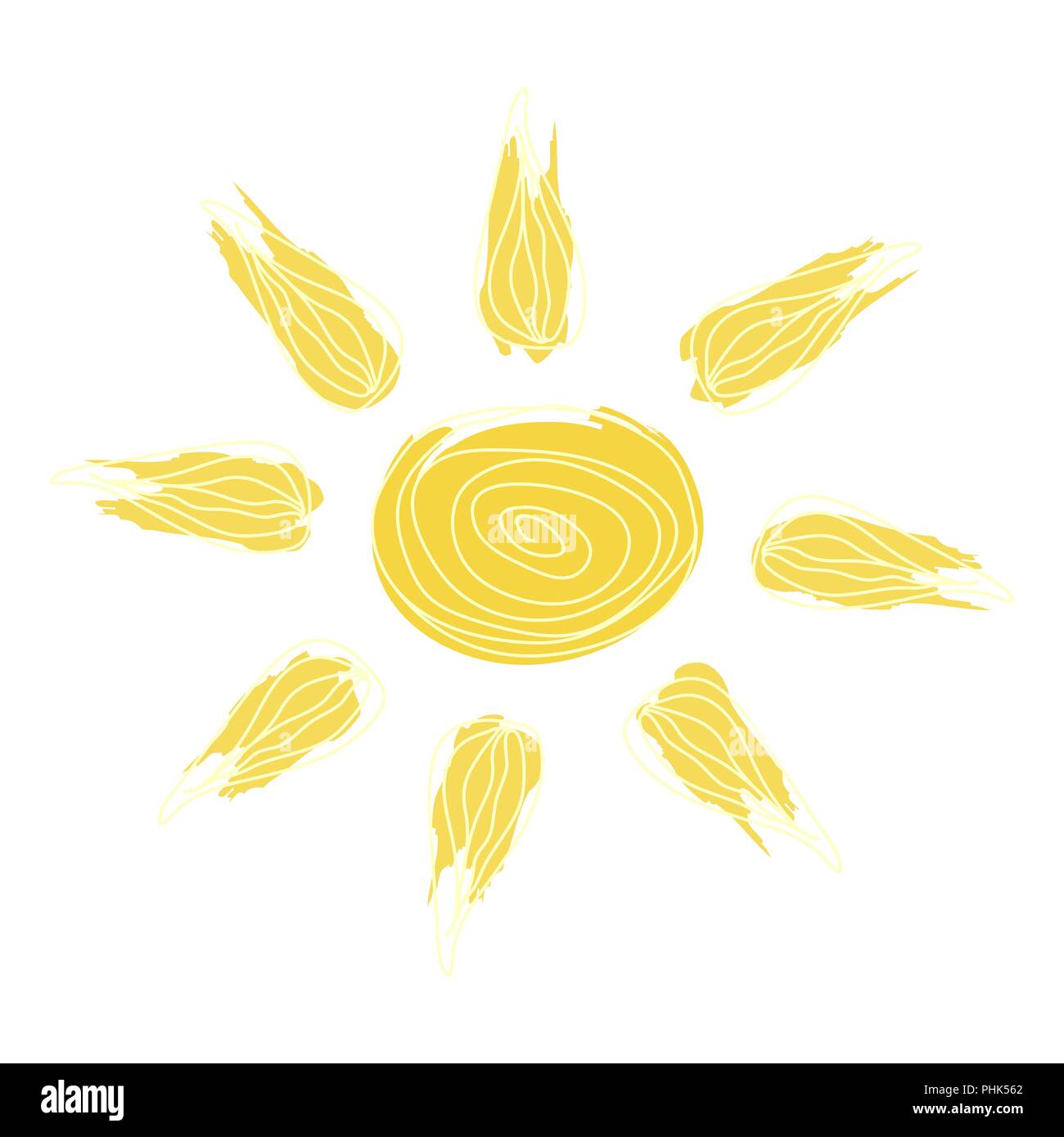Sun Symbol Vektor illustration Stock Vektor