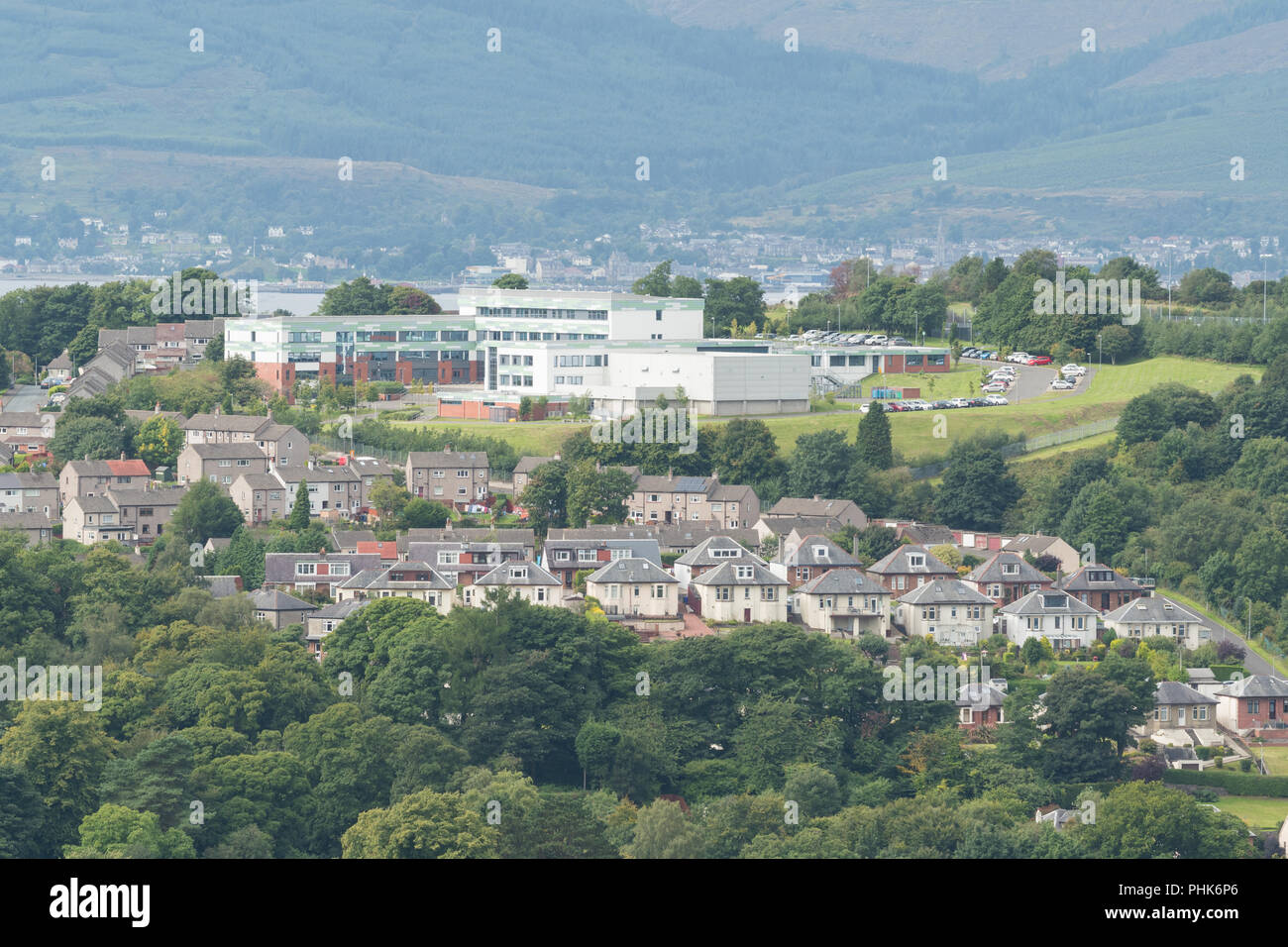 St Columbas High School - eine Katholische Grundschule in Gourock, Schottland, Großbritannien Stockfoto