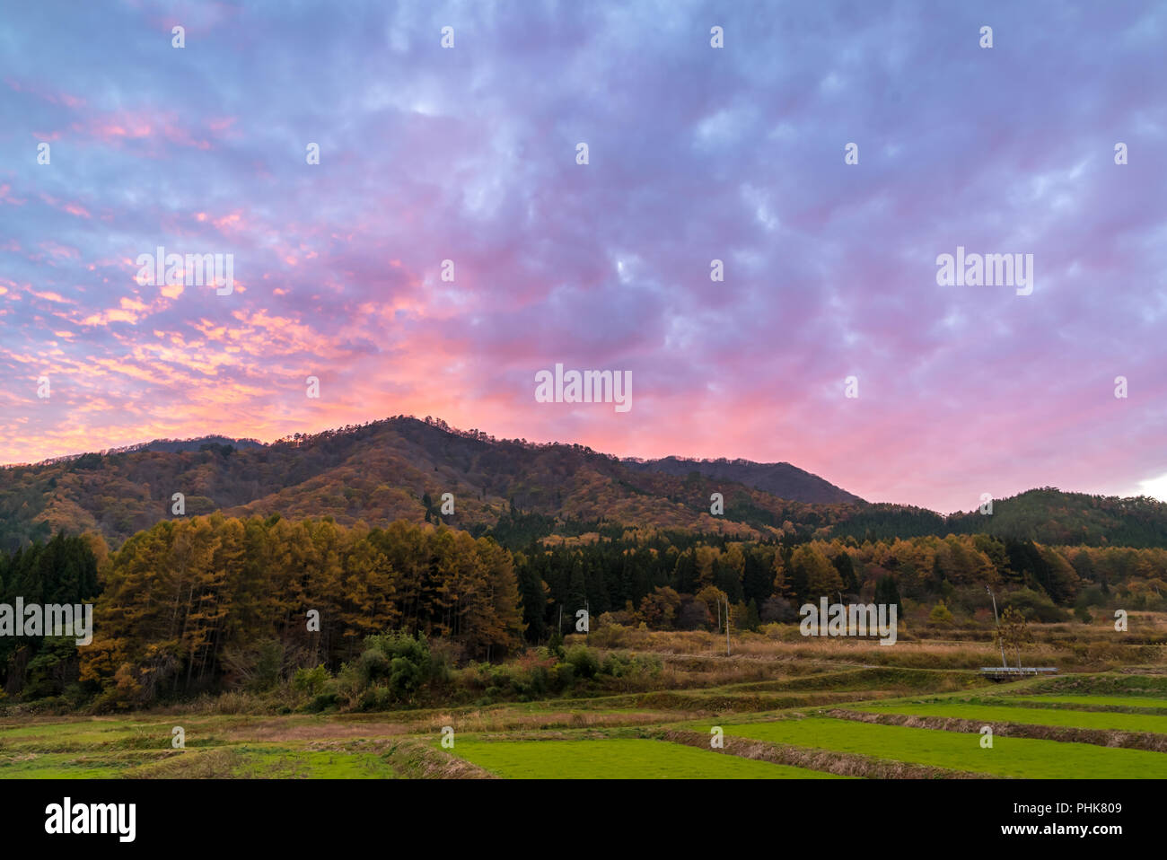Schöner Sonnenuntergang Stockfoto