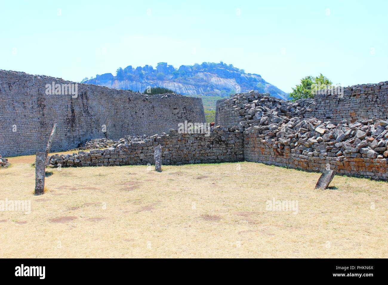 Great Zimbabwe Ruinen (evtl. solar Clock) - Simbabwe Stockfoto