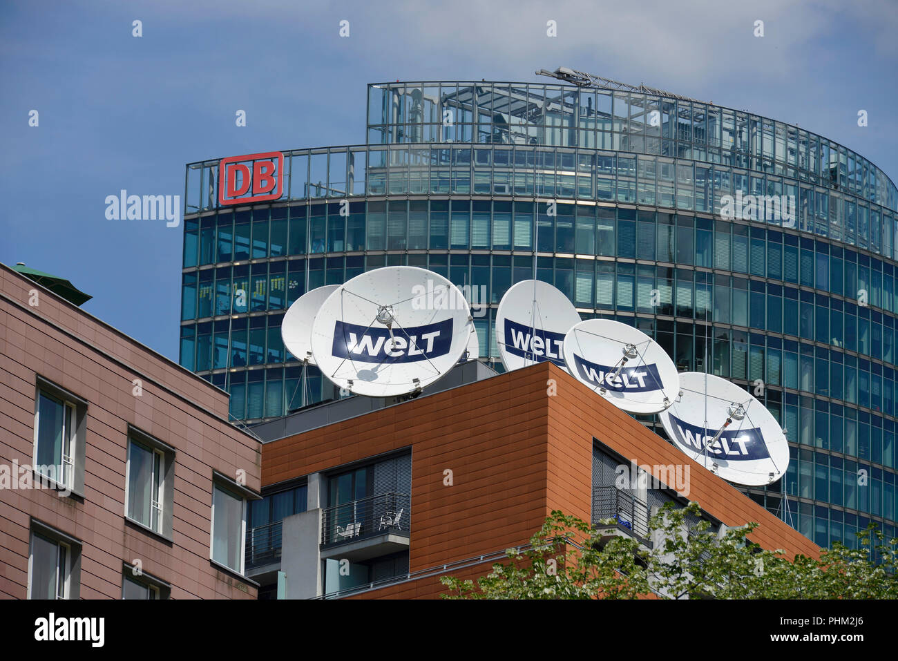 Bahntower, Potsdamer Straße, Potsdamer Platz, Tiergarten, Mitte, Berlin, Deutschand Stockfoto