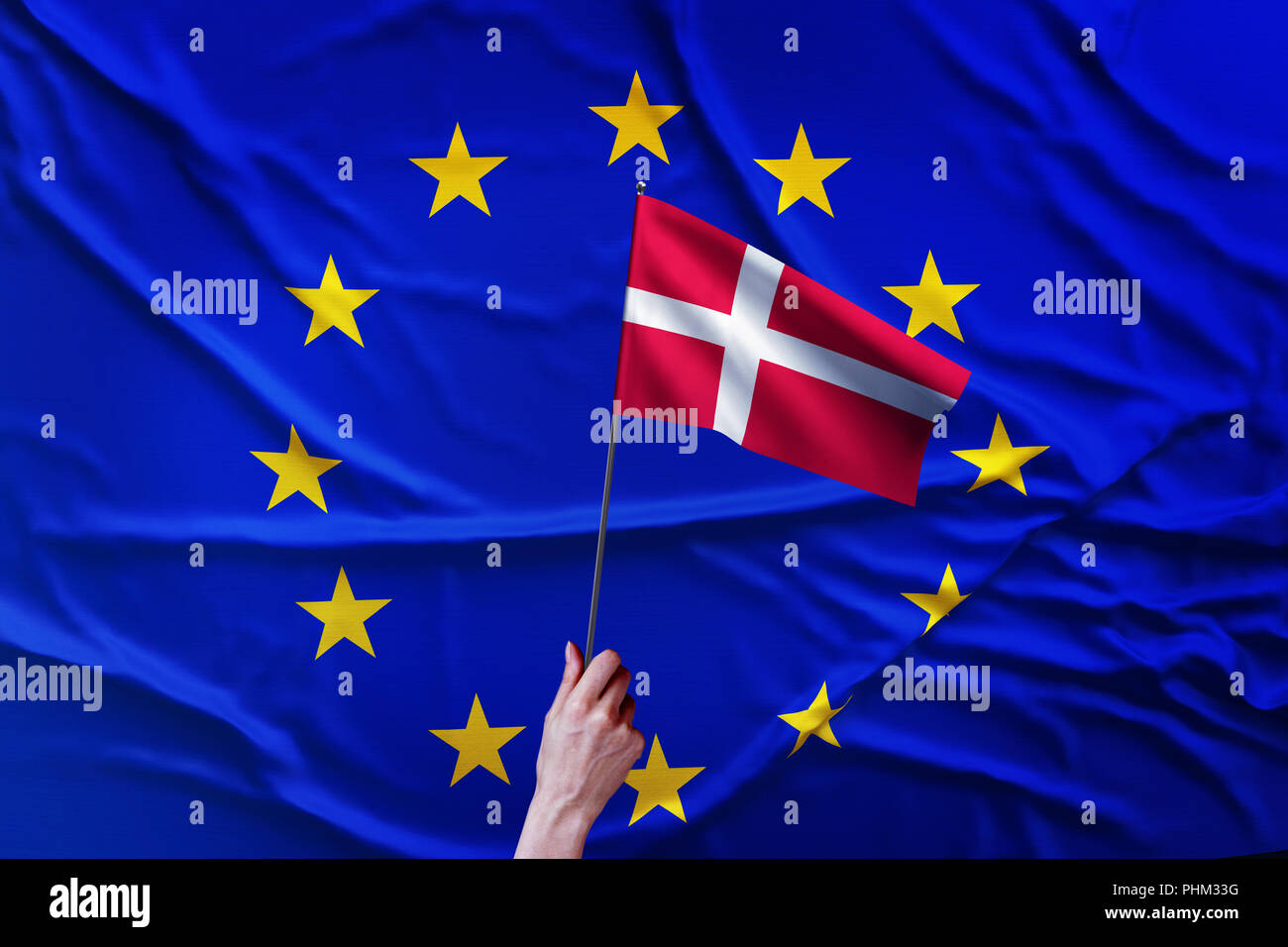 Flagge der Europäischen Union Stockfoto