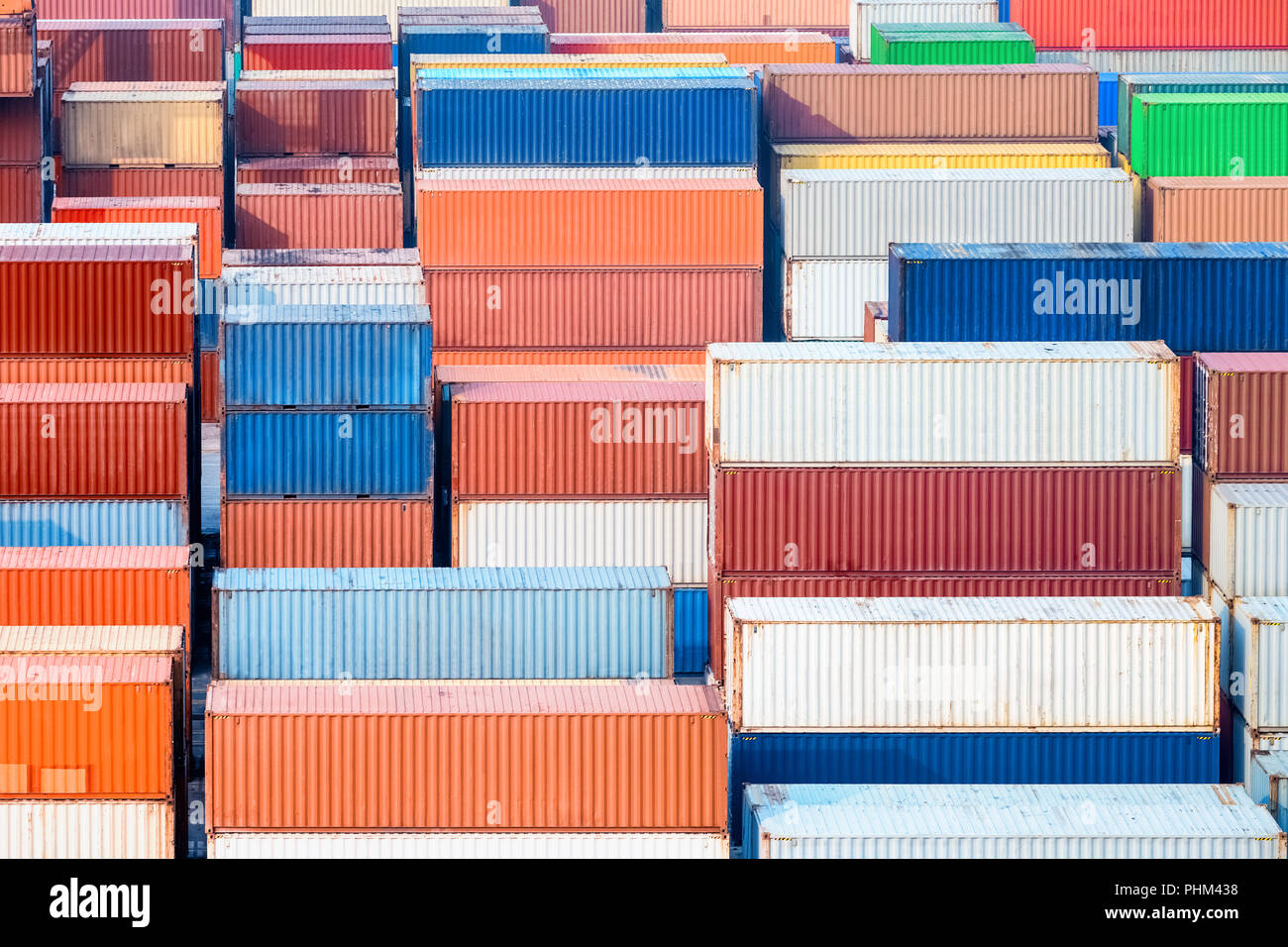 Container Yard closeup Stockfoto