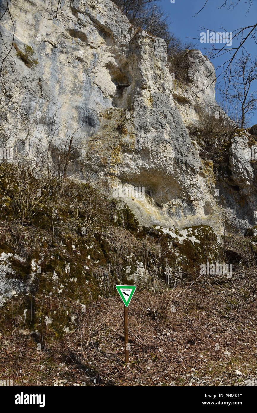 Wanderfalke Nest; Schwäbischen Alb; Stockfoto