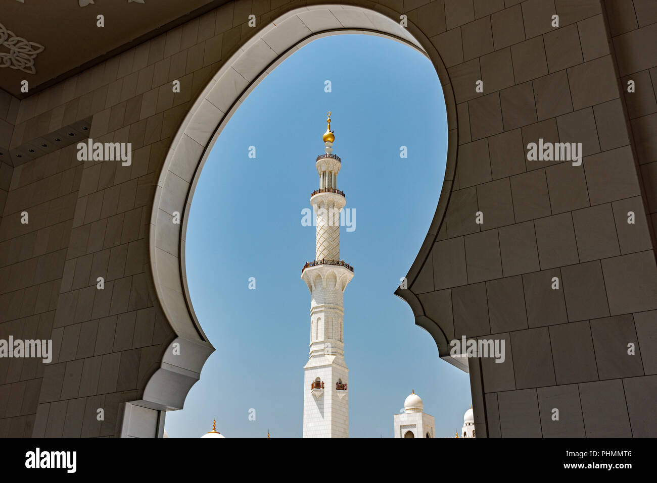 Bilder von der Sheikh Zayed Grand Moschee, Abu Dhabi, V.A.E. Stockfoto