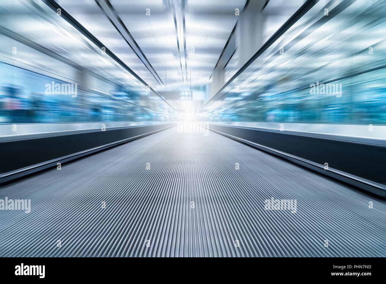 Rolltreppe Bewegungsunschärfe Stockfoto