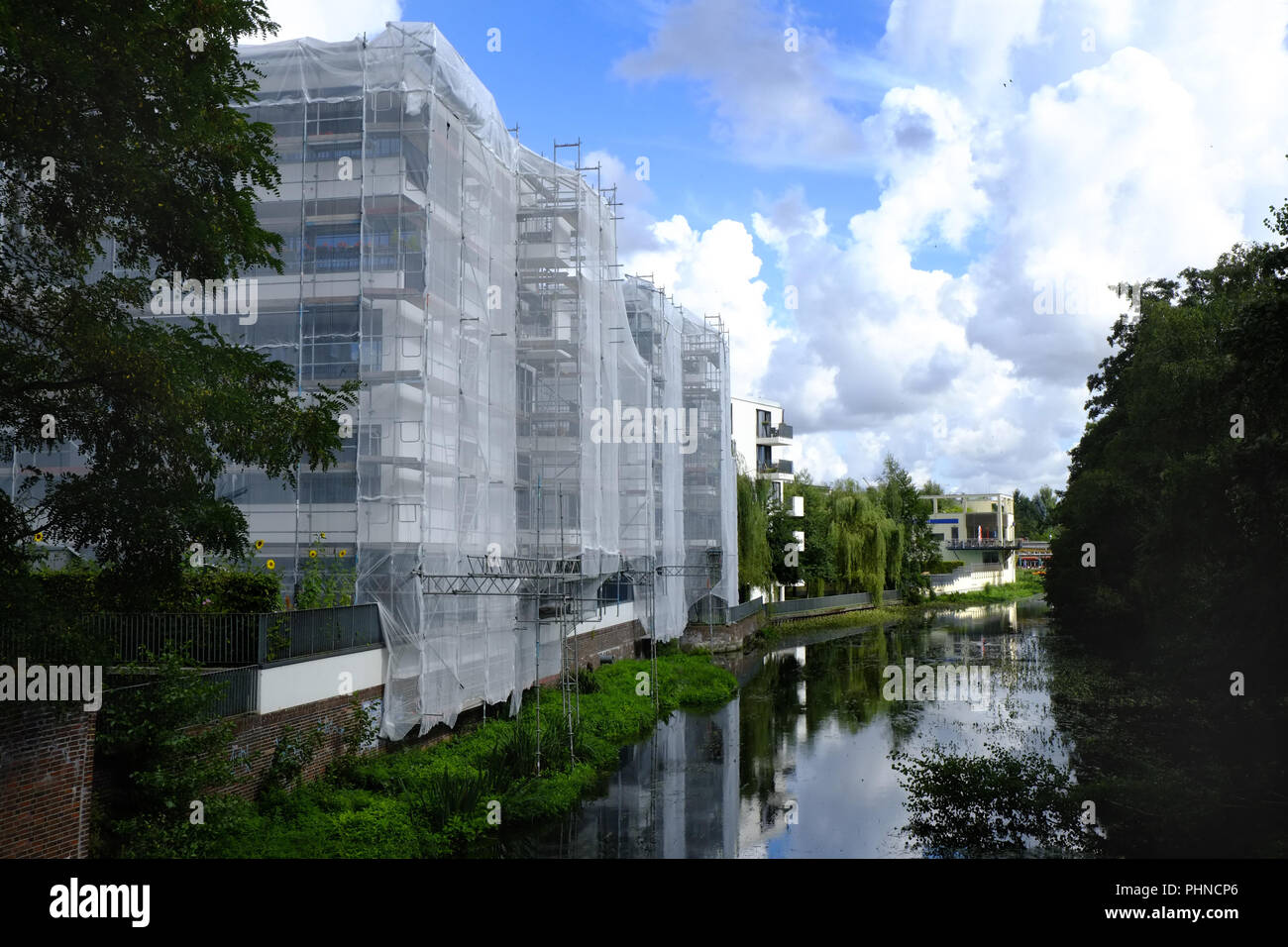 Gebäudesanierung Stockfoto