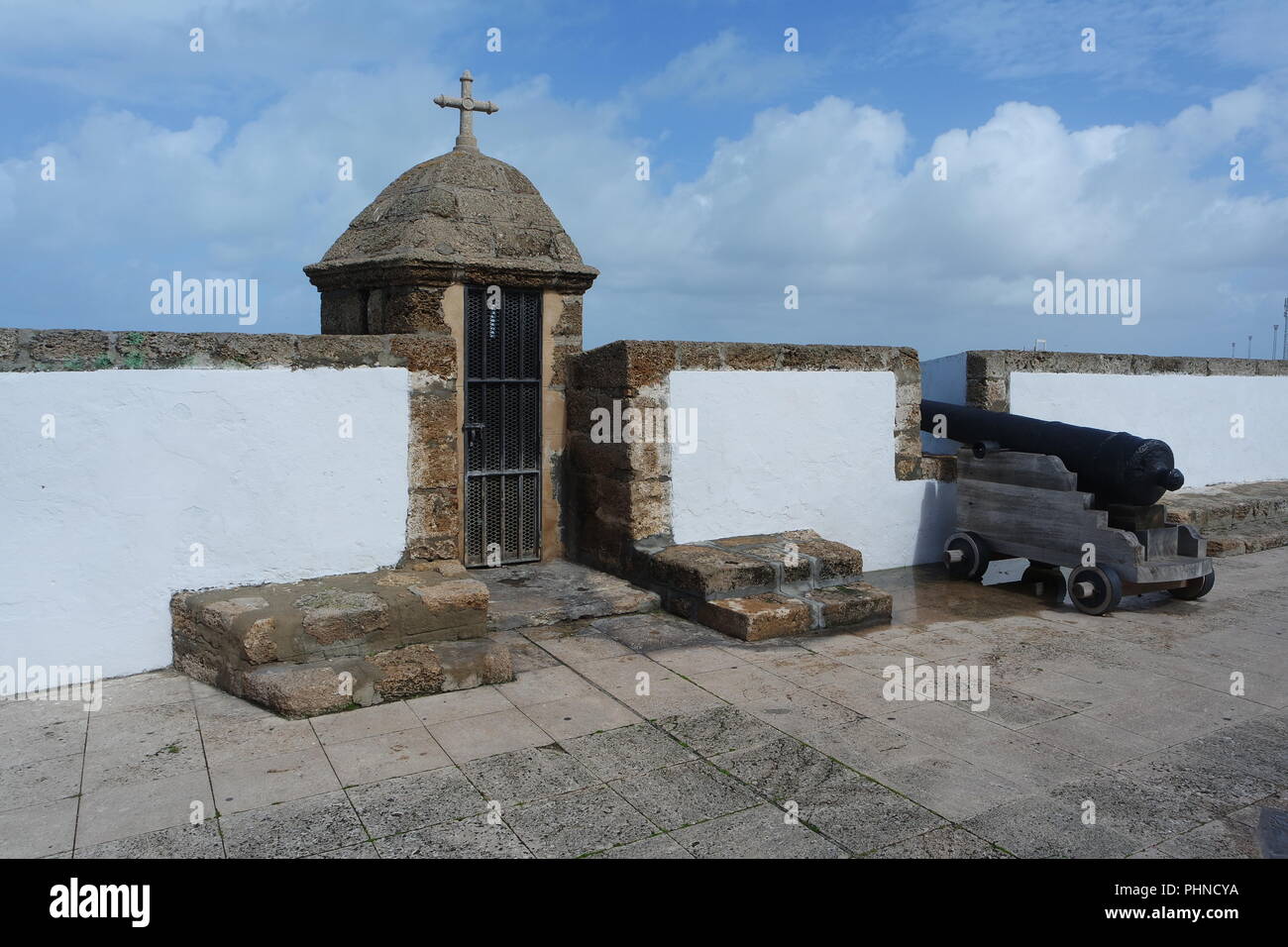 Festung am Meer, Cadiz Stockfoto