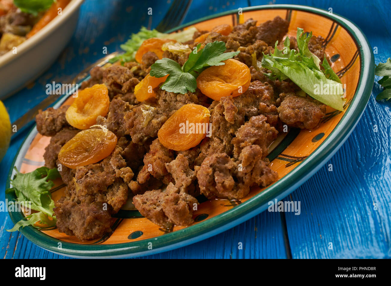 Südafrikanischen Kalahari Hackfleisch curry Stockfoto