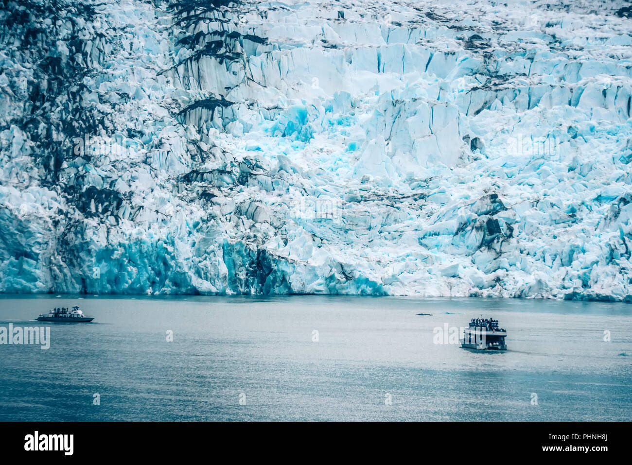 Tracy Arm fjord Landschaft im Juni in Alaska Stockfoto