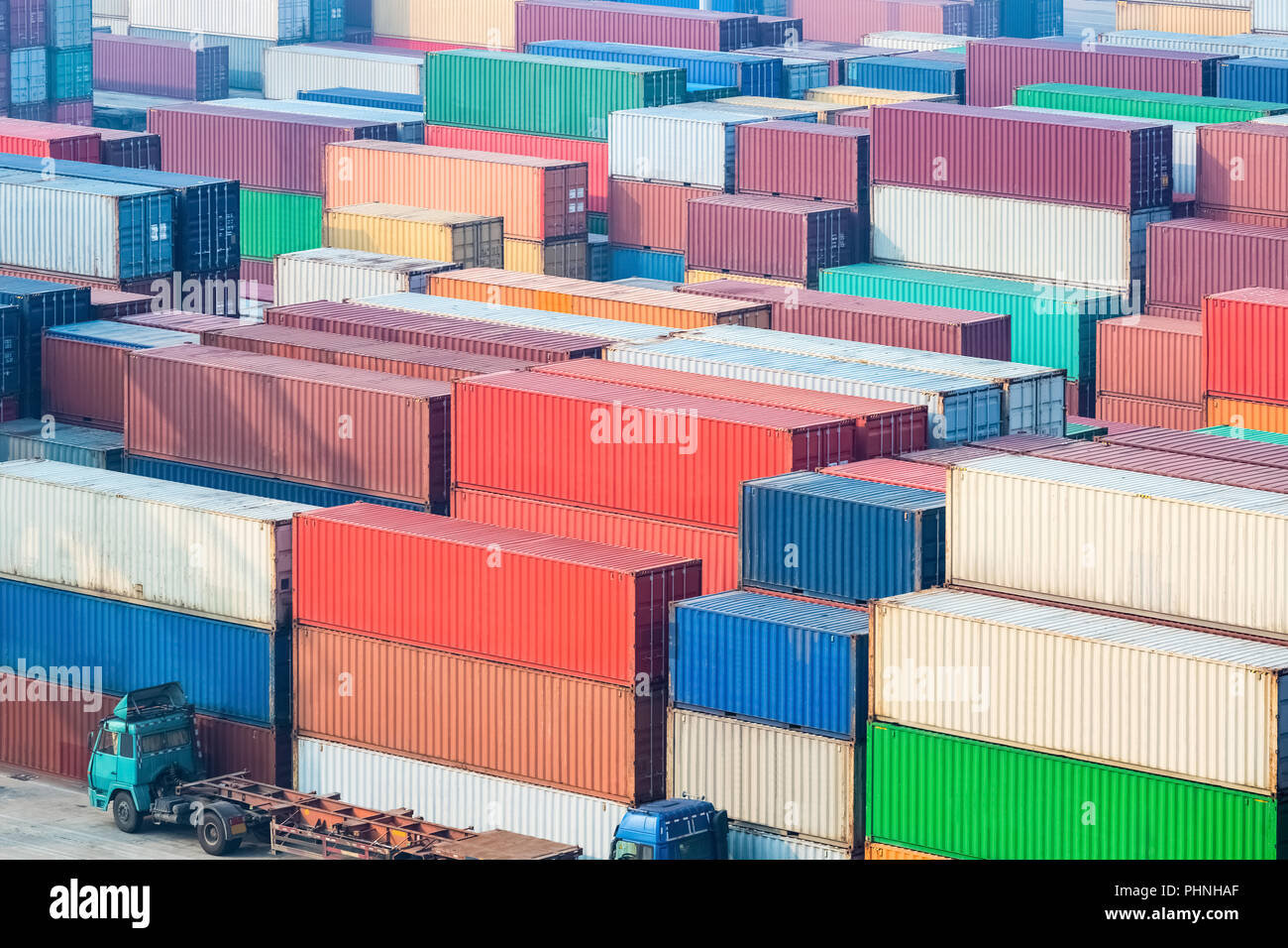 Container Freight Station closeup Stockfoto