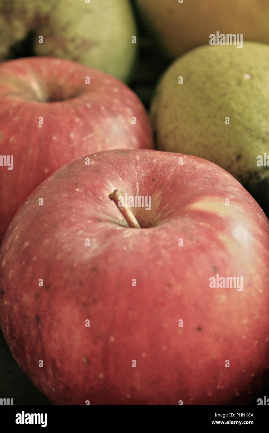rote Äpfel closeup Stockfoto