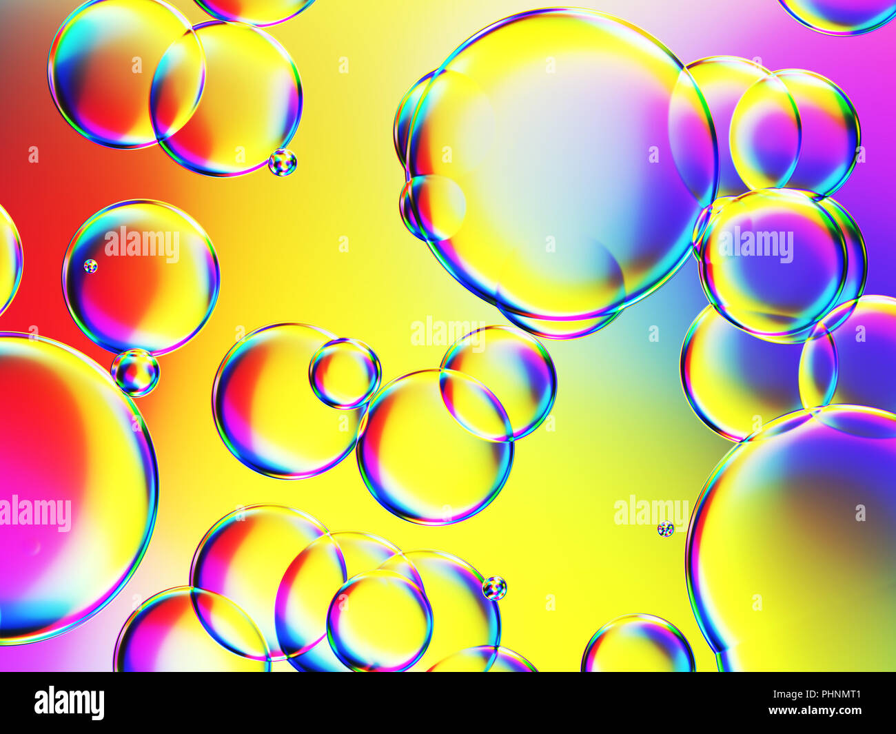 Einige bunte Blasen Hintergrund Stockfoto