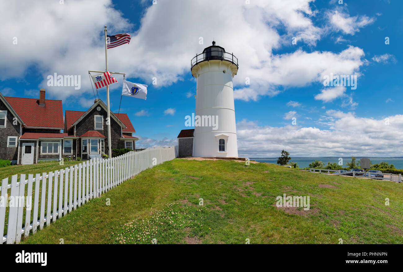 Panoramablick auf nobska Leuchtturm, Woods Hole, Cape Cod, New England,  Massachusetts, USA Stockfotografie - Alamy