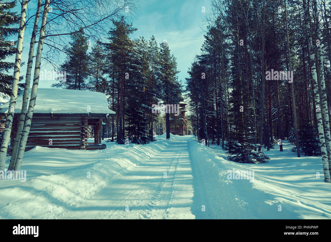 Russische traditionelle Holz- Architektur Stockfoto
