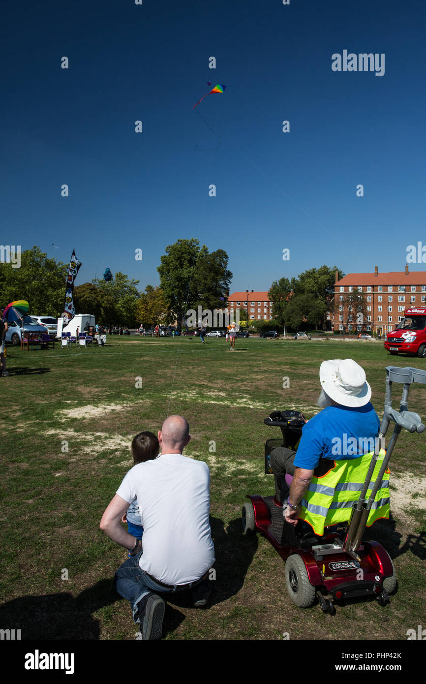 Streatham, Großbritannien. 2. September 2018. Drachenfest 2. September 2018 Credit: Bob Broglia/Alamy leben Nachrichten Stockfoto