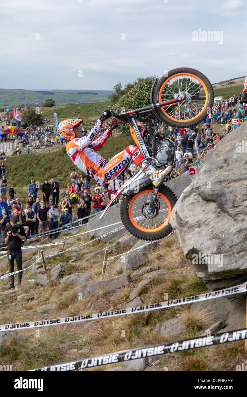 Yorkshire, UK. 2. September 2018. Endrunde der Welt STUDIEN GP. Addingham Moorside, Silsden, Großbritannien. 2 9 18 Credit: RHB/Alamy leben Nachrichten Stockfoto