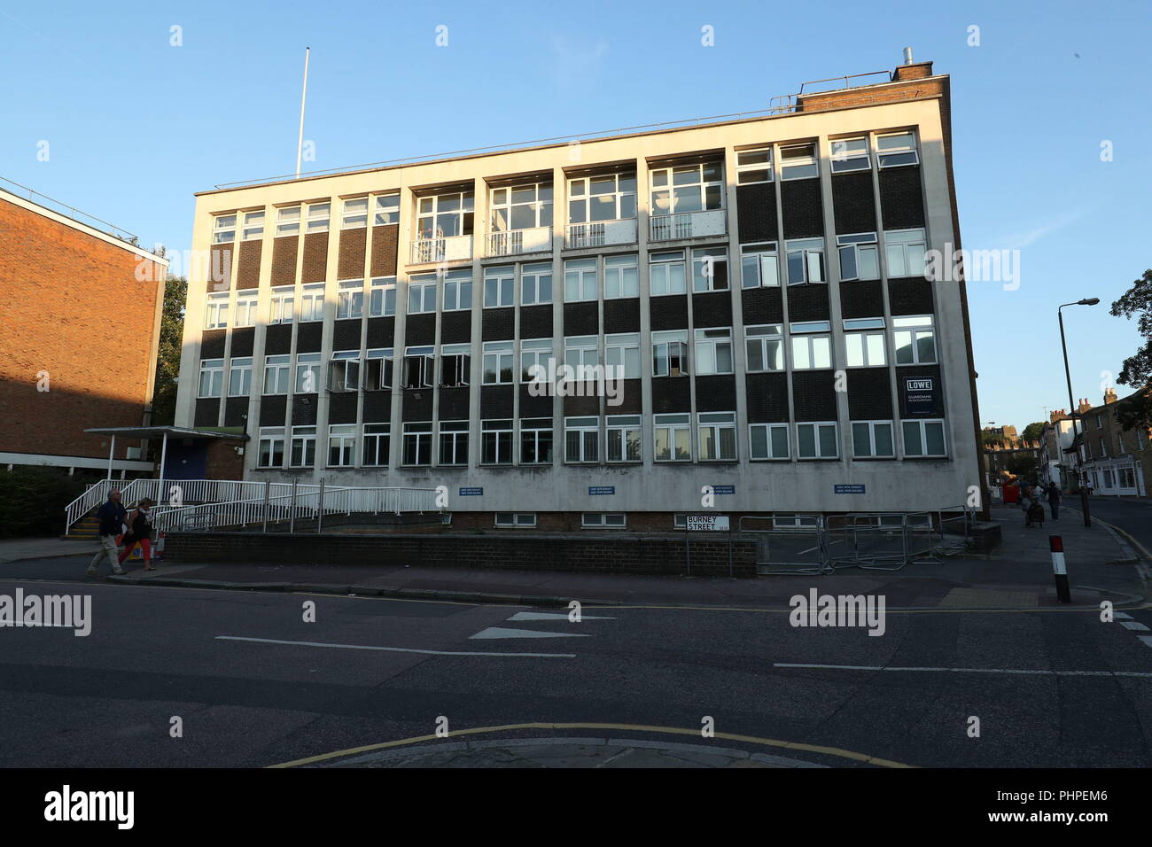 Auf 0001 ein Embargo verhängt Montag, 3. September Greenwich Polizeistation auf Royal Hill, Greenwich, South-East London, die von der Metropolitan Police verkauft wurde. Stockfoto