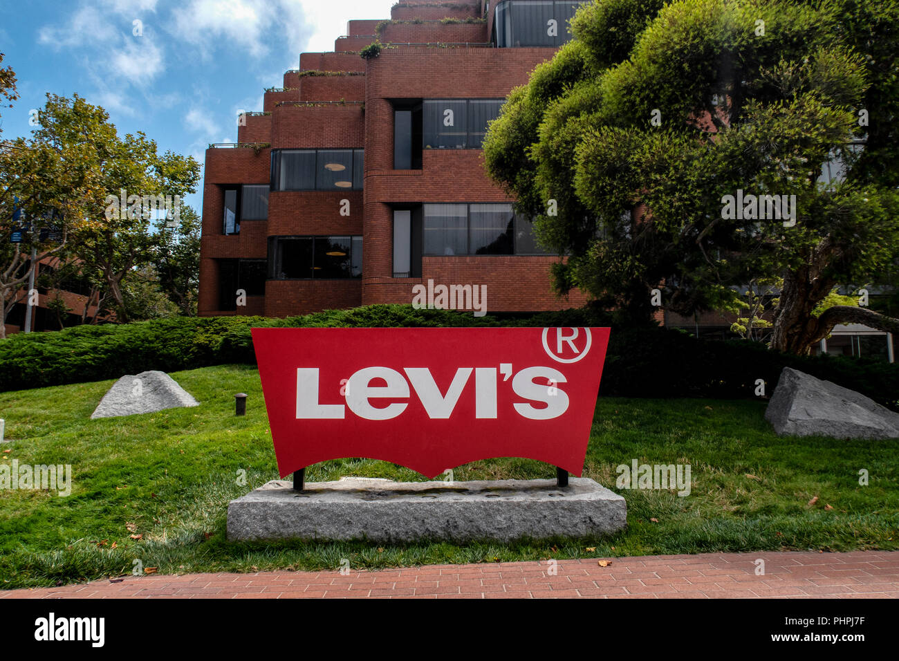 Levi Strauss und Co globalen Hauptsitz in Levi's Plazza, San Francisco Stockfoto