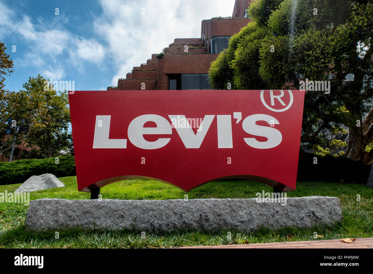 Levi Strauss und Co globalen Hauptsitz in Levi's Plazza, San Francisco Stockfoto