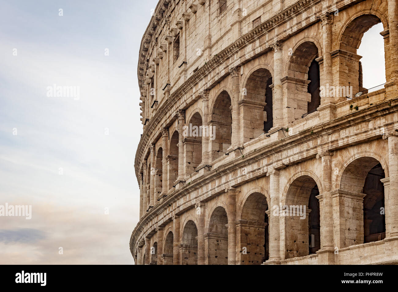 Detail des Kolosseum Amphitheater in Rom Stockfoto