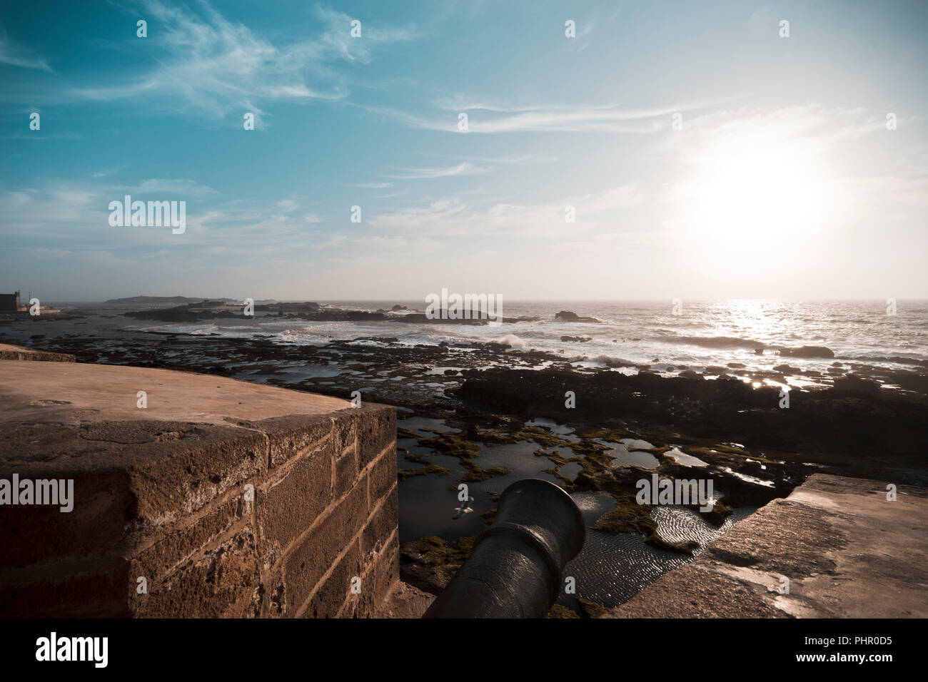 Essaouira, auch als Mogador genannt, ist ein beliebtes Reiseziel in Nordafrika Stockfoto