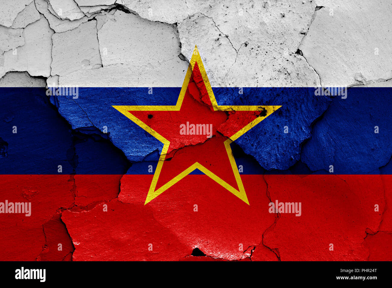 Flagge der Sozialistischen Republik Slowenien Stockfoto