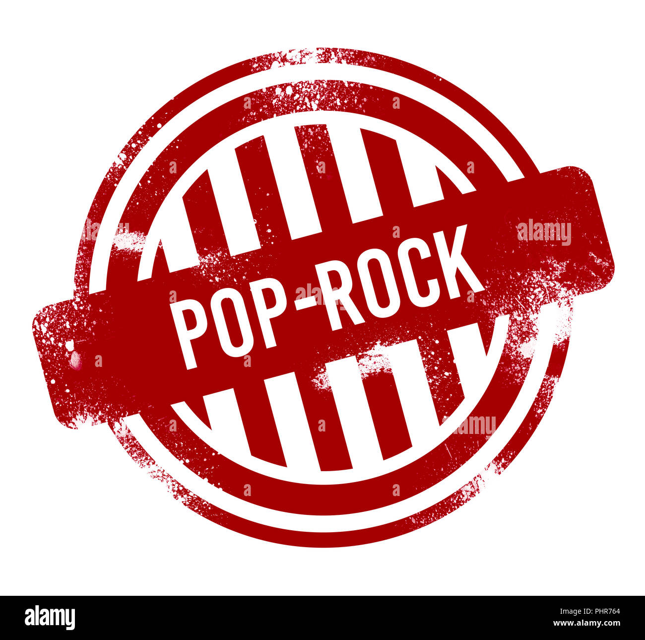 Pop-Rock-rot grunge-Taste, Stempel Stockfoto