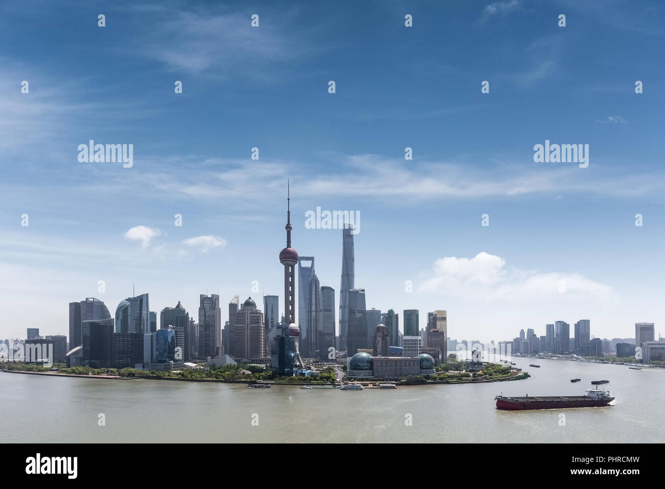 Luftbild Skyline von Shanghai Stockfoto