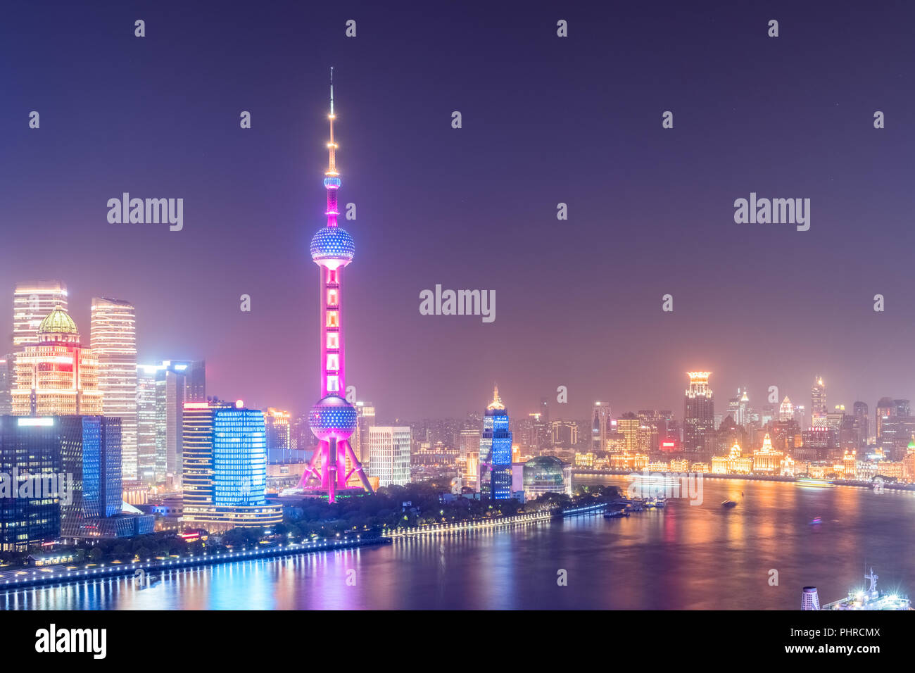 Nacht Szene von Shanghai Stockfoto