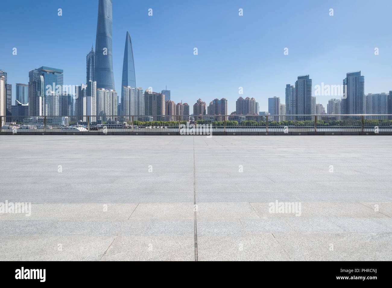 Shanghai Stadtbild mit leeren Boden Stockfoto
