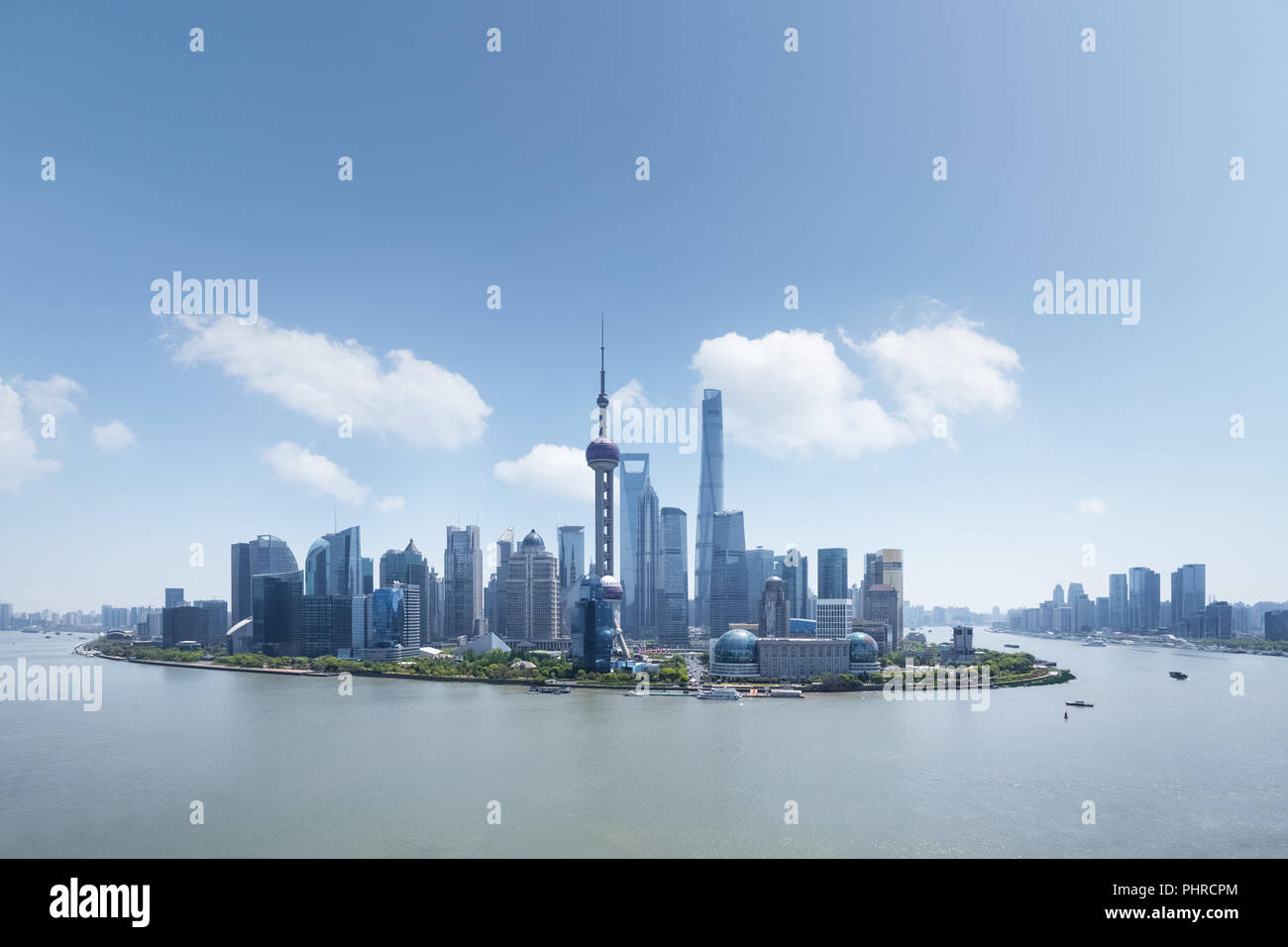 Shanghai Pudong wie eine Insel Stockfoto
