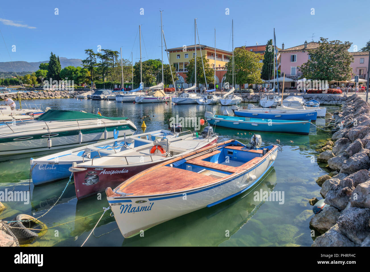 Cisano, Venetien, Gardasee, Italien, Europa Stockfoto