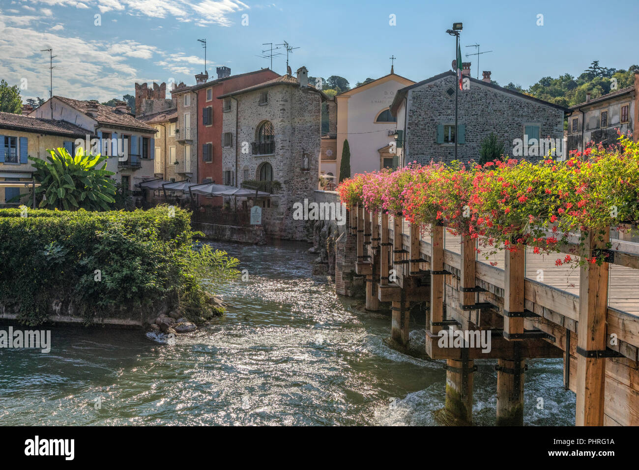 Valeggio sul Mincio, Borghetto, Venetien, Gardasee, Italien, Europa Stockfoto