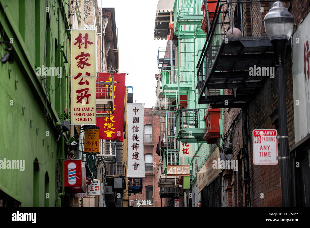 Ross Alley in Chinatown in San Francisco, Kalifornien, USA Stockfoto