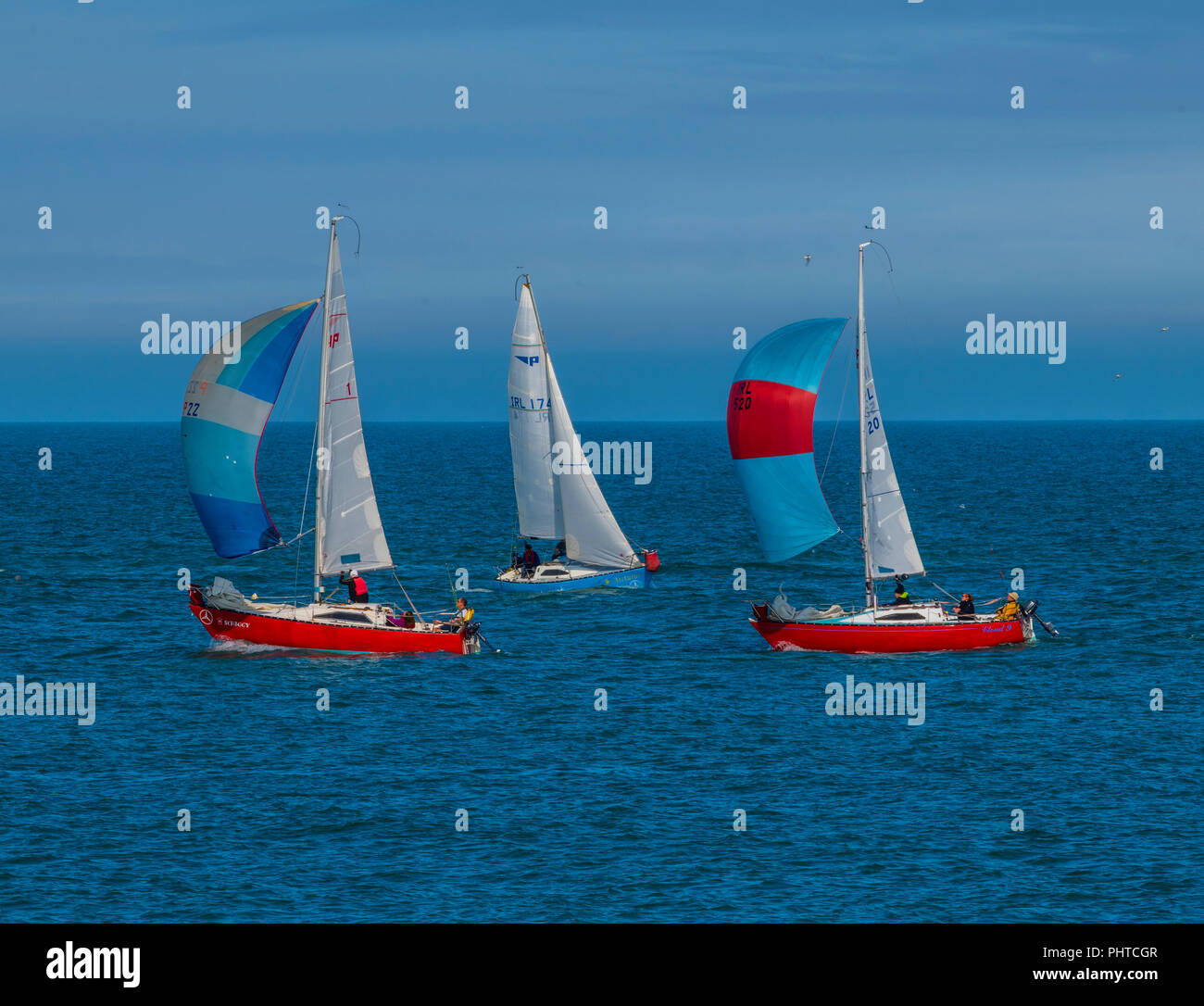 Segelboote Howth Dublin. Irland Stockfoto