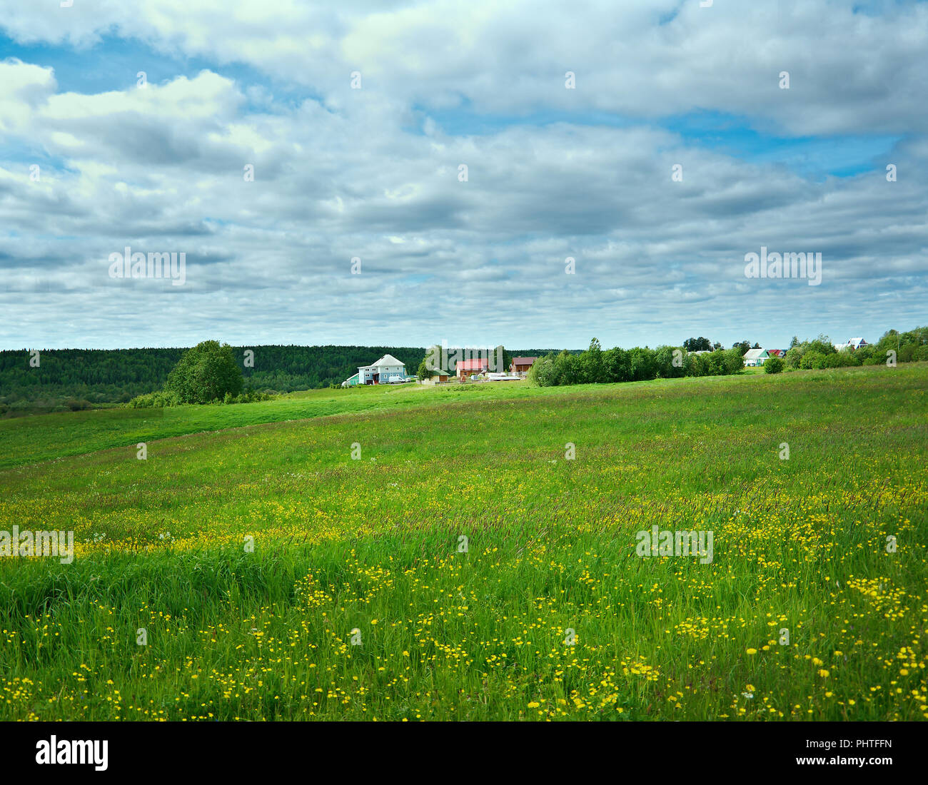 Russisches Dorf North. Stockfoto