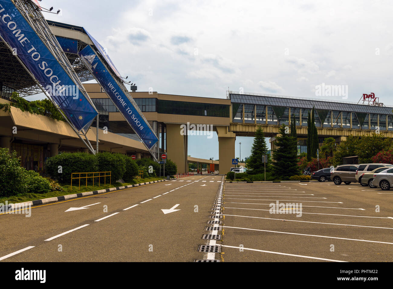 Sochi, Russland - 29. 2018. Ein Adler International Airport Stockfoto